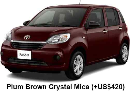 Toyota Passo Color: Plum Brown Crystal Mica