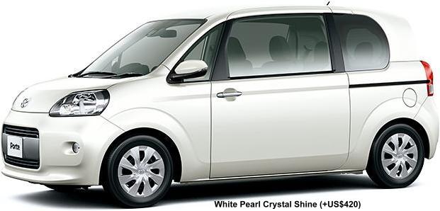 New Toyota Porte body color: WHITE PEARL CRYSTAL SHINE (option color +US$420)