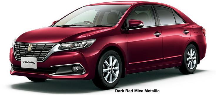 New Toyota Premio body color: DARK RED MICA METALLIC
