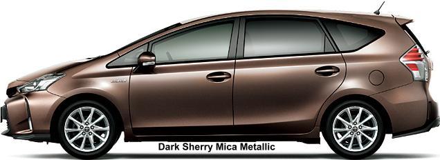 New Toyota Prius Alpha body color: DARK SHERRY MICA METALLIC