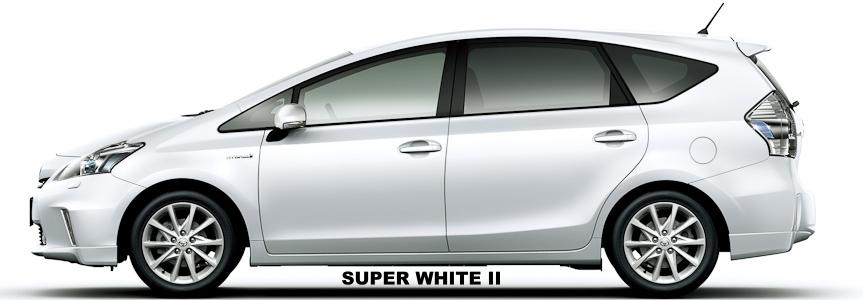 New Toyota Prius Alpha body color: SUPER WHITE II