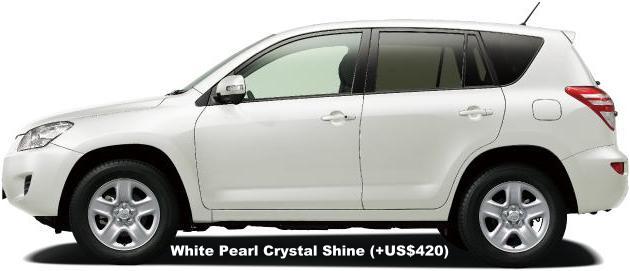 New Toyota RAV4 body color: WHITE PEARL CRYSTALSHINE (option color +US$420)