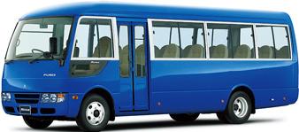 New Mitsubishi Rosa Bus body color: BLUE