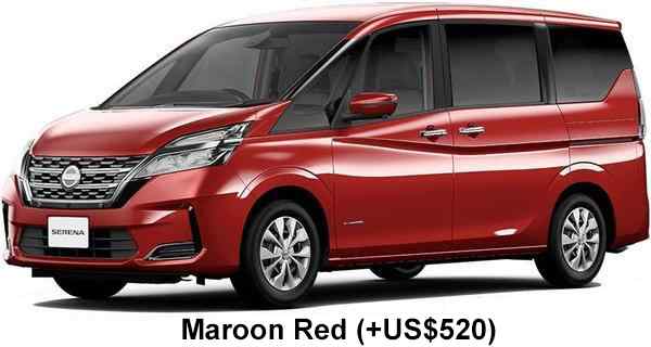 Nissan Serena Hybrid Color: Maroon Red