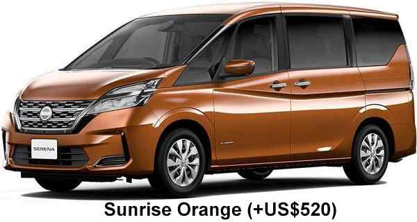 Nissan Serena Hybrid Color: Sunrise Orange