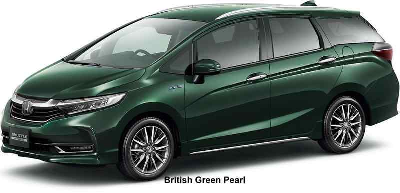New Honda Shuttle Hybrid body color: BRITISH GREEN PEARL