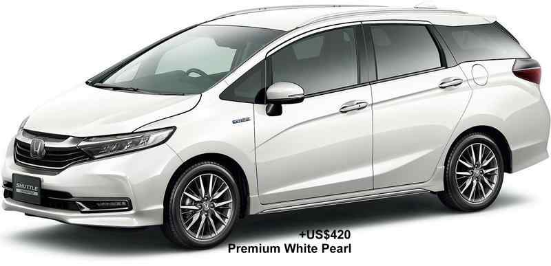 New Honda Shuttle Hybrid body color: PREMIUM WHITE PEARL (option color +US$420)
