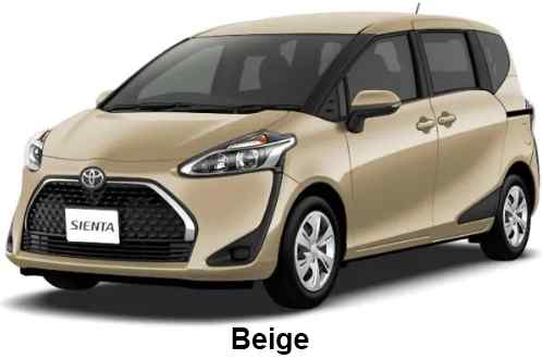 New Toyota Sienta Hybrid body color: BEIGE
