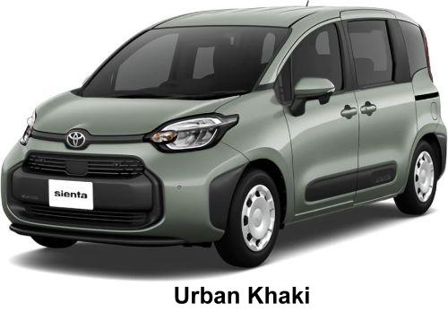 New Toyota Sienta Hybrid body color: URBAN KHAKI