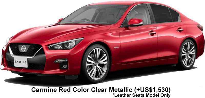 Nissan Skyline Hybrid Color: Carmine Red Color Clear Metallic
