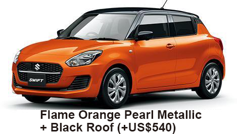 Suzuki Swift Color: Flame Orange Pearl Metallic Black