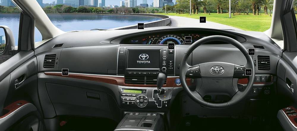New Toyota Estima Hybrid: Cockpit view
