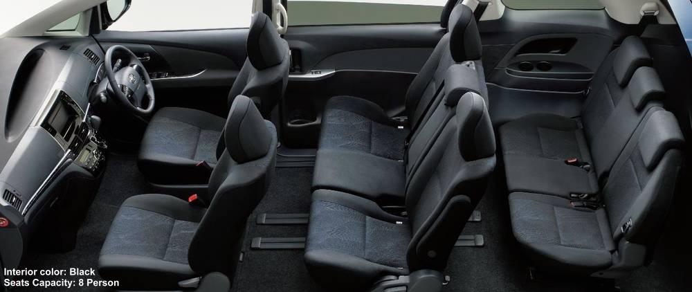 New Toyota Estima Interior: Black 8 Seater