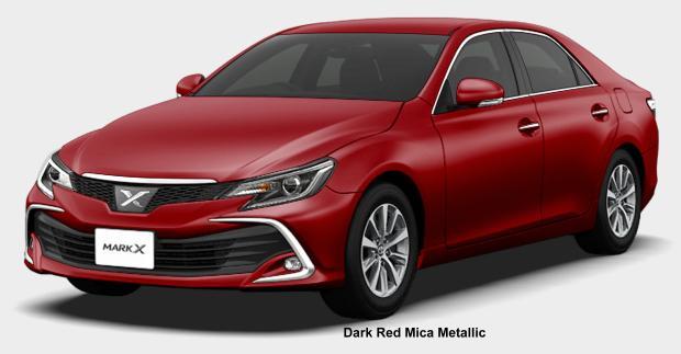 New Toyota Mark-X body color: DARK RED MICA METALLIC
