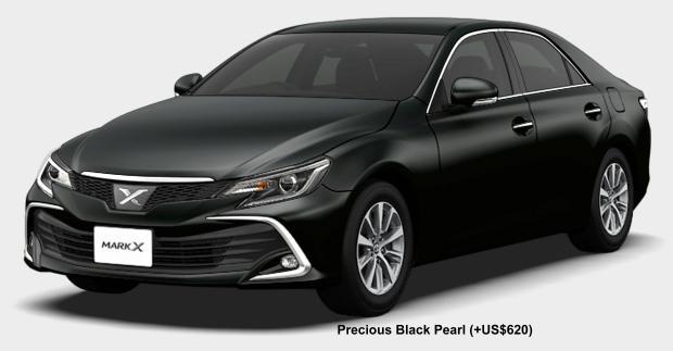 New Toyota Mark-X body color: PRECIOUS BLACK PEARL (+US$620)