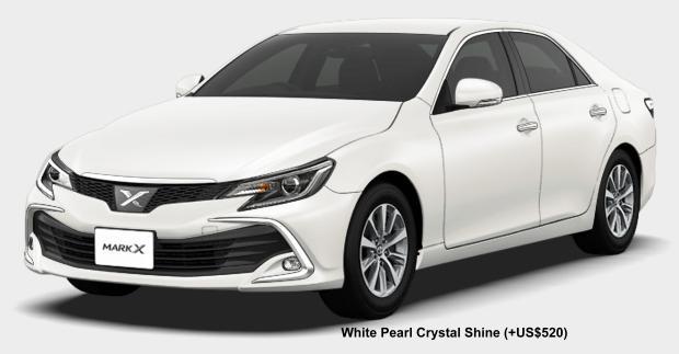 New Toyota Mark-X body color: WHITE PEARL CRYSTAL SHINE (+US$520)