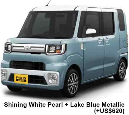 Toyota Pixis Mega Color: Shining White Pearl Lake Blue Metallic