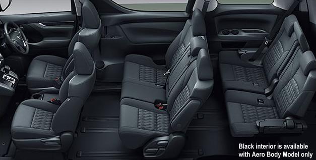 New Toyota Vellfire Interior: Black color (for Aero Body Model only)