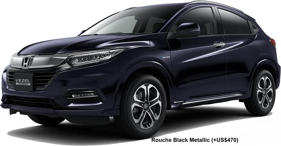 New Honda Vezel Hybrid body color: ROUCHE BLACK METALLIC (option color +US$470)