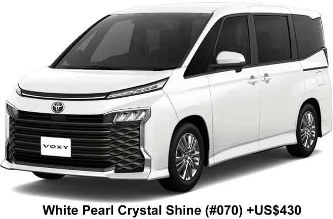New Toyota Voxy body color: WHITE PEARL CRYSTAL SHINE (Color No. 070) OPTION COLOR +US$ 430