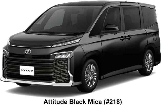 New Toyota Voxy Hybrid body color: ATTITUDE BLACK MICA (Color No. 218)