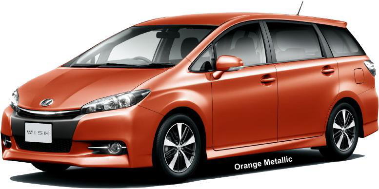 New Toyota Wish body color: Orange Metallic