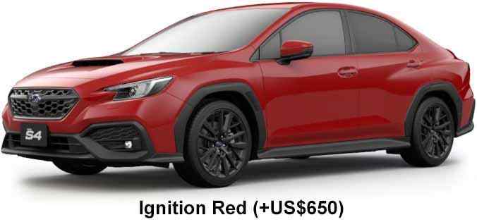 New Subaru WRX S4 Sti Sport body color: Ignition Red