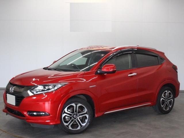 Used Honda Vezel Hybrid 2016 Model Red color picture: Front view