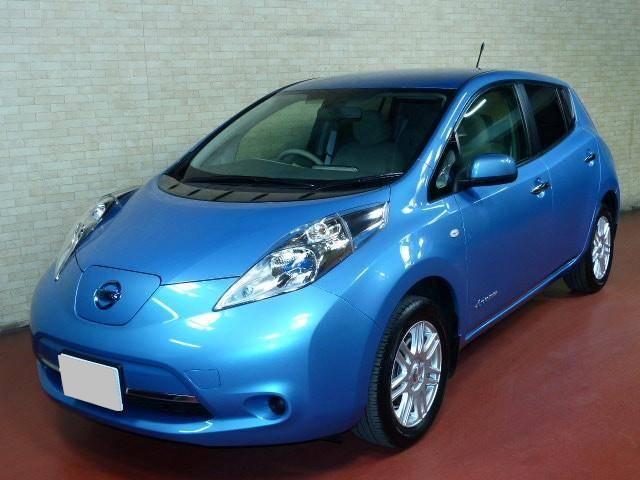 Used Nissan Leaf Blue body color 2013 model photo: Front view