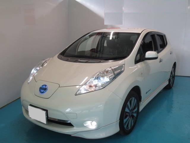 Used Nissan Leaf White Pearl body color 2013 model photo: Front view