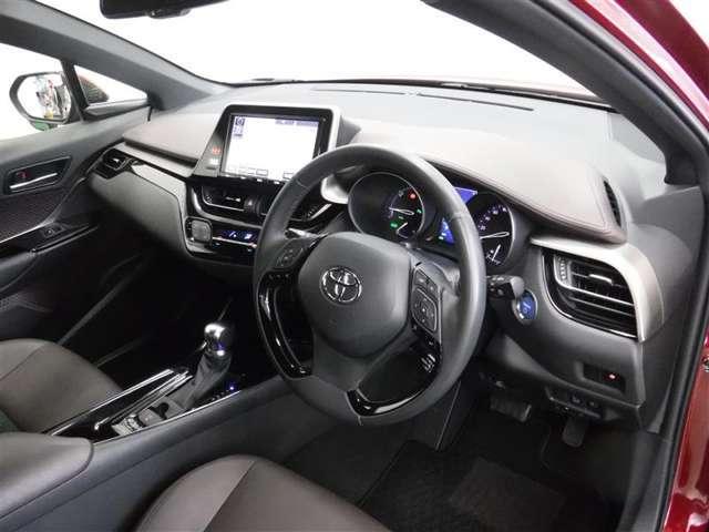 Used Toyota CHR Hybrid 2017 Model Wine Red color photo: Interior view