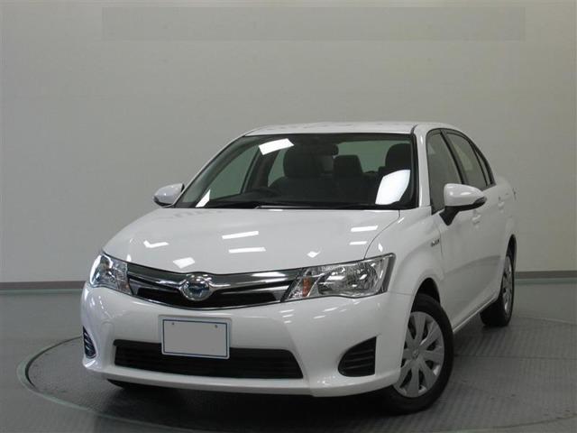 Toyota Corolla Axio Hybrid used car 2013 model White Pearl color photo: Front view