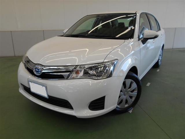 Toyota Corolla Axio Hybrid used car 2014 model White Pearl color photo: Front view
