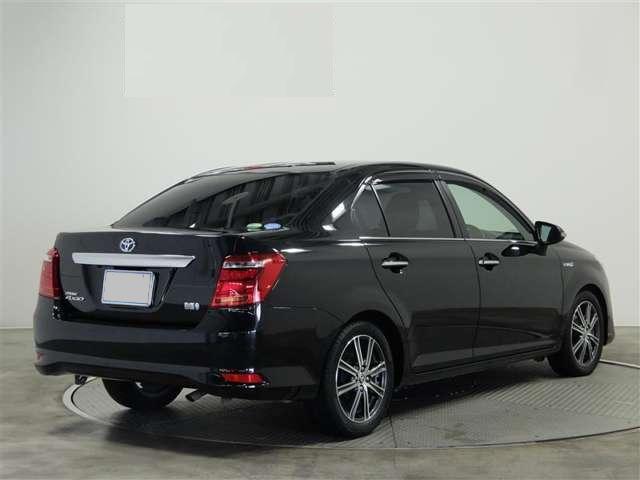 Toyota Corolla Axio Hybrid used car 2016 model Black color photo: Back view