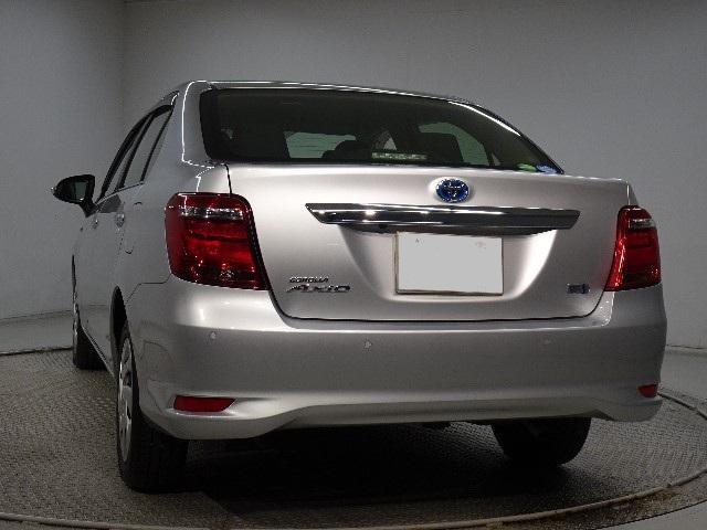 Used Toyota Corolla Axio Hybrid 2017 model, Silver color photo: Back view