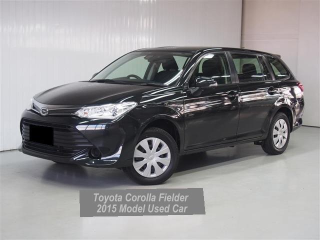 Used Toyota Corolla Fielder 2015 model Black color photo: Front view