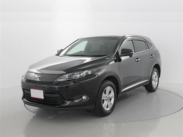 Used Toyota Harrier 2015 Model Black body color photo: Front view