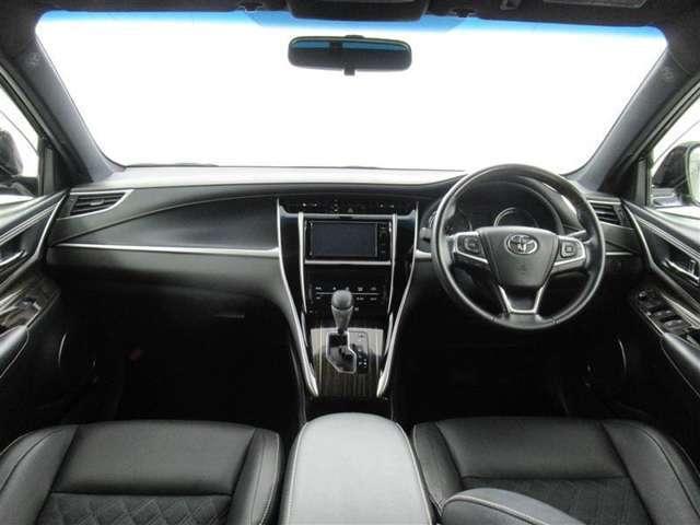 Used Toyota Harrier 2015 Model Black body color photo: interior view