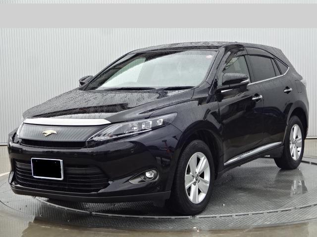 Used Toyota Harrier Elegance 2013 model Black color photo: Front view