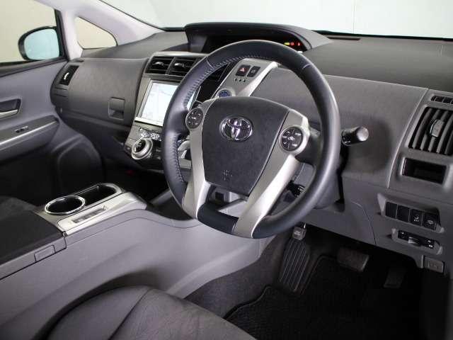 Used Toyota Prius Alpha 2013 model Dark Blue color: Interior photo