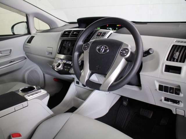 Used Toyota Prius Alpha 2014 model Dark Blue color: Interior photo
