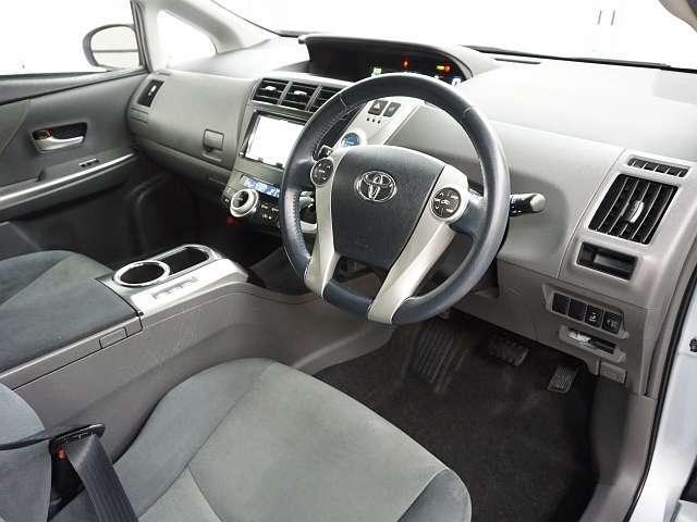 Used Toyota Prius Alpha 2014 model Light Blue color: Interior photo