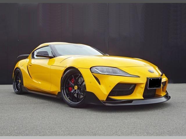 Used Toyota Supra RZ 2019 Model Yellow color photo:  Front view image
