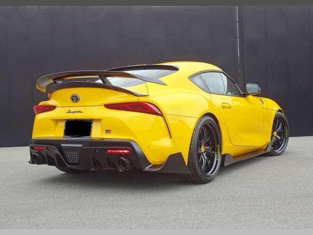 Used Toyota Supra RZ 2019 Model Yellow color photo:  Back view image