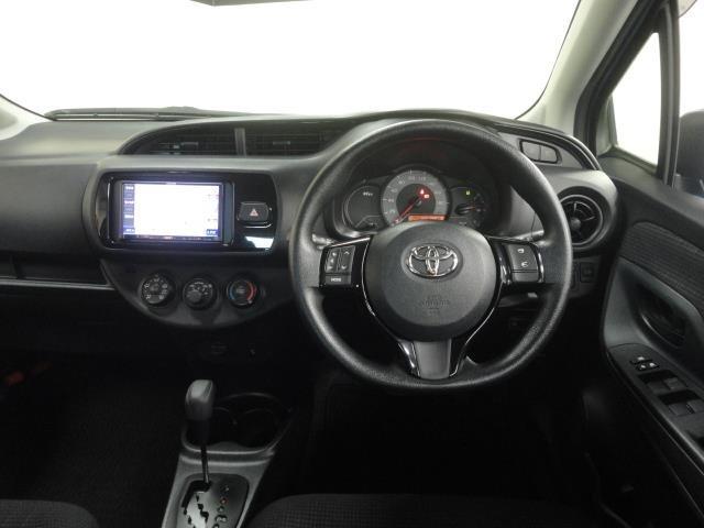 Used Toyota Vitz 2017 model Blue color photo: Interior view