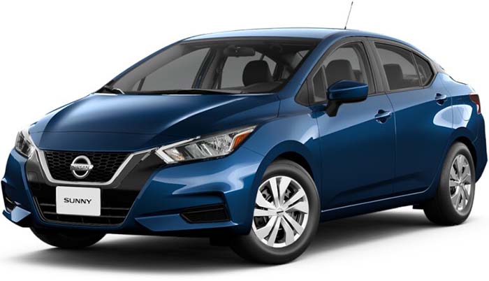 New Nissan Sunny Left Hand Drive body color: Electric Blue Metallic