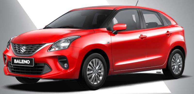 New Suzuki Baleno Left Hand Drive body color: Fire Red