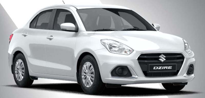 New Suzuki Dzire Left Hand Drive body color: Arctic White Pearl