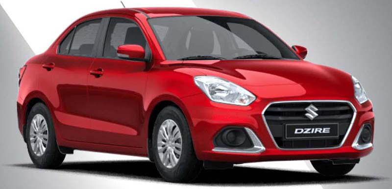 New Suzuki Dzire Left Hand Drive body color: Gallant Red Pearl Metallic