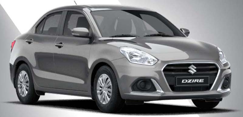 New Suzuki Dzire Left Hand Drive body color: Magma Gray Metallic